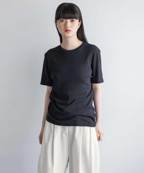 yuw(ユウ)の「シアーガーゼTee 134970(Tシャツ/カットソー・レディース・ブラック/ピンク/ホワイト・LARGE/MEDIUM)」の2枚目の写真