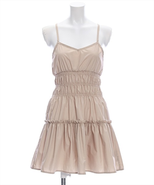 clear（クリア）の「ティアードキャミミニワンピース［ショート丈 大人 カジュアル］≪再入荷≫（ワンピース・レディース・ベージュ/ブラック・F）」の15枚目の写真