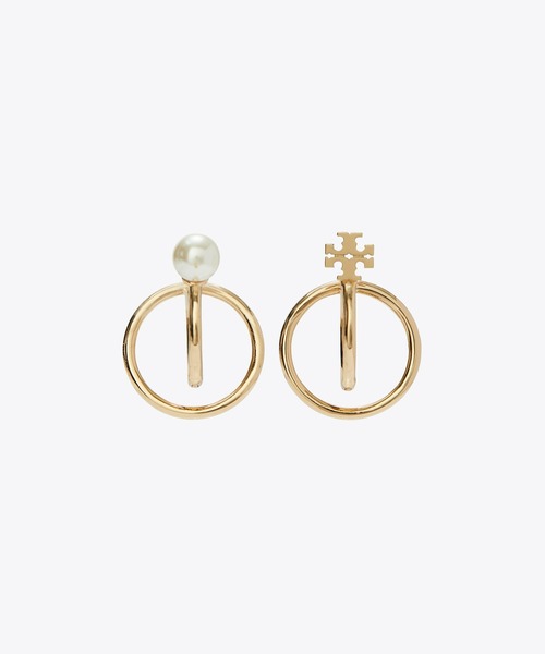 キラ パール ダブルフープピアス