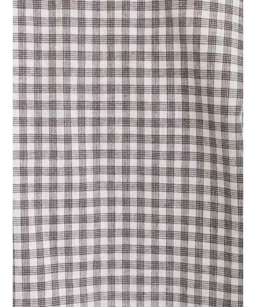 Samansa Mos2（サマンサ モスモス）の「【クールコットン/接触冷感】柄アソート襟フリルブラウス（シャツ/ブラウス・レディース・ブラック/チャコールグレー/ブルー/オフホワイト・F）」の11枚目の写真