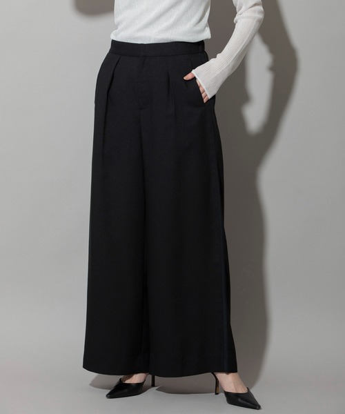 Munich（ミューニック）の「リサイクルポリエステルビエラワイドパンツ（スラックス・レディース・ブラック/ナチュラル/グレー・XS/M/S）」の4枚目の写真