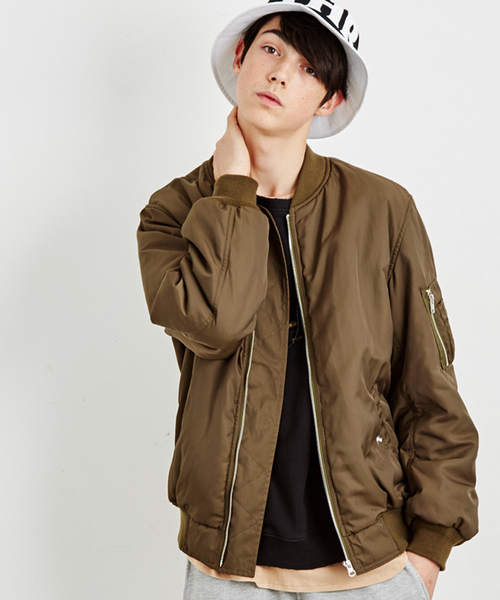 WEGO（ウィゴー）の「WEGO/オーバーMA-1（ミリタリージャケット・メンズ・ホワイト/カーキ/ブラック・MEDIUM/LARGE）」の3枚目の写真