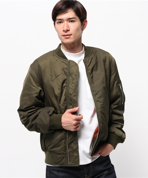 WEGO（ウィゴー）の「WEGO/オーバーMA-1（ミリタリージャケット・メンズ・ホワイト/カーキ/ブラック・MEDIUM/LARGE）」の6枚目の写真