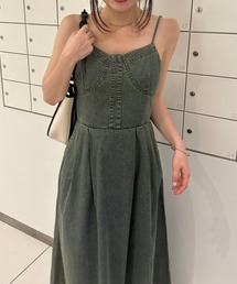 デニムビスチェキャミワンピ