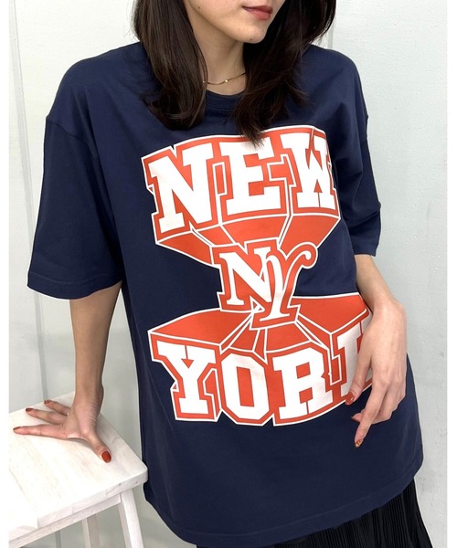 RGY(アールジーワイ)の「【RGY】NEWYORK ビッグシルエットTシャツ (CP)(Tシャツ/カットソー・レディース・ネイビー/ブラック/ホワイト・M/L)」の8枚目の写真