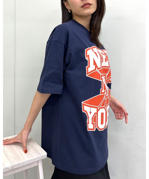 RGY(アールジーワイ)の「【RGY】NEWYORK ビッグシルエットTシャツ (CP)(Tシャツ/カットソー・レディース・ネイビー/ブラック/ホワイト・M/L)」の10枚目の写真