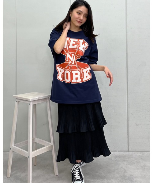 RGY(アールジーワイ)の「【RGY】NEWYORK ビッグシルエットTシャツ (CP)(Tシャツ/カットソー・レディース・ネイビー/ブラック/ホワイト・M/L)」の11枚目の写真