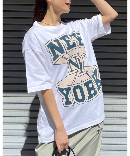 RGY(アールジーワイ)の「【RGY】NEWYORK ビッグシルエットTシャツ (CP)(Tシャツ/カットソー・レディース・ネイビー/ブラック/ホワイト・M/L)」の18枚目の写真