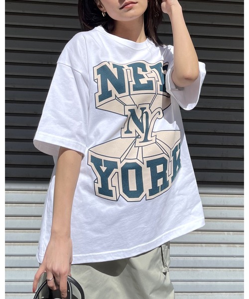 RGY(アールジーワイ)の「【RGY】NEWYORK ビッグシルエットTシャツ (CP)(Tシャツ/カットソー・レディース・ネイビー/ブラック/ホワイト・M/L)」の19枚目の写真