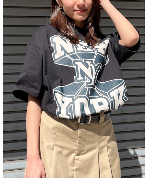 RGY(アールジーワイ)の「【RGY】NEWYORK ビッグシルエットTシャツ (CP)(Tシャツ/カットソー・レディース・ネイビー/ブラック/ホワイト・M/L)」の5枚目の写真