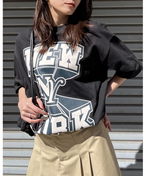 RGY(アールジーワイ)の「【RGY】NEWYORK ビッグシルエットTシャツ (CP)(Tシャツ/カットソー・レディース・ネイビー/ブラック/ホワイト・M/L)」の6枚目の写真