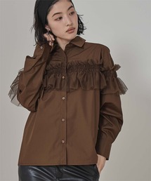 シャツ/ブラウス（ブラウン/茶色系・フリル）ファッション通販 - ZOZOTOWN