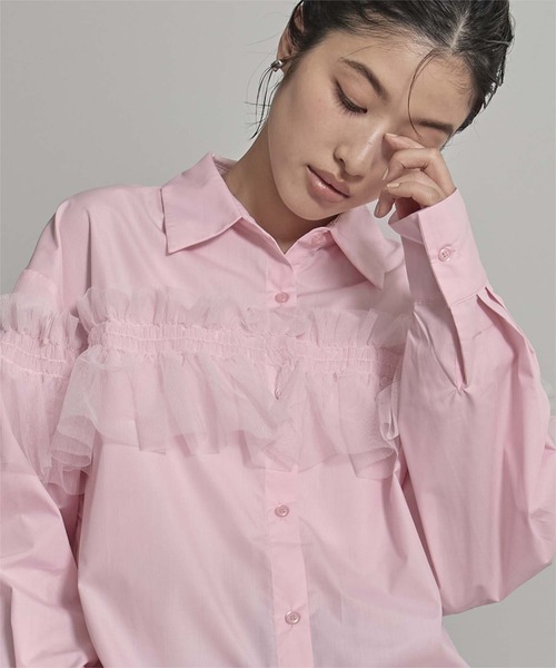 my clozette. cen フリルタキシードシャツ cen. エリマキトカゲ