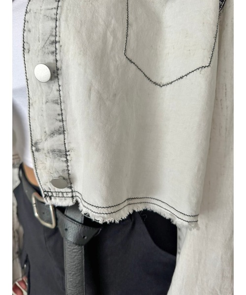 EGOIST（エゴイスト）の「デニムジャッケットライクシャツ（シャツ/ブラウス・レディース・ブルー/ブラック・FREE）」の21枚目の写真