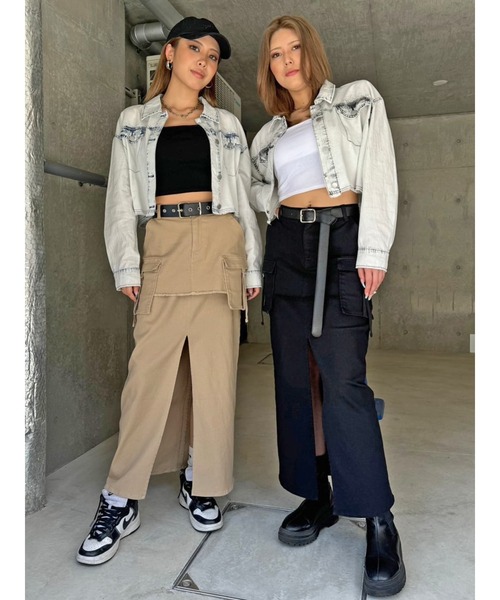 EGOIST（エゴイスト）の「デニムジャッケットライクシャツ（シャツ/ブラウス・レディース・ブルー/ブラック・FREE）」の14枚目の写真