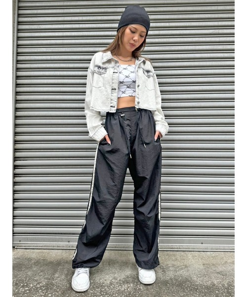 EGOIST（エゴイスト）の「デニムジャッケットライクシャツ（シャツ/ブラウス・レディース・ブルー/ブラック・FREE）」の5枚目の写真