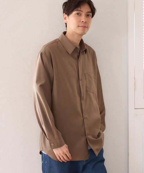 LAKOLE（ラコレ）の「スムースTRイージーケアシャツ / 131842（シャツ/ブラウス・メンズ・ブラック/ホワイト/グリーン/グレー/ブラウン/ブルー/キャメル・MEDIUM/LARGE/X-LARGE）」の5枚目の写真