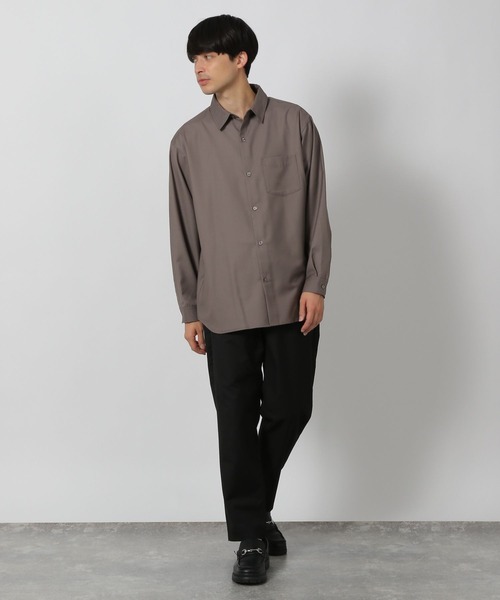 LAKOLE（ラコレ）の「スムースTRイージーケアシャツ / 131842（シャツ/ブラウス・メンズ・ブラック/ホワイト/グリーン/グレー/ブラウン/ブルー/キャメル・MEDIUM/LARGE/X-LARGE）」の9枚目の写真