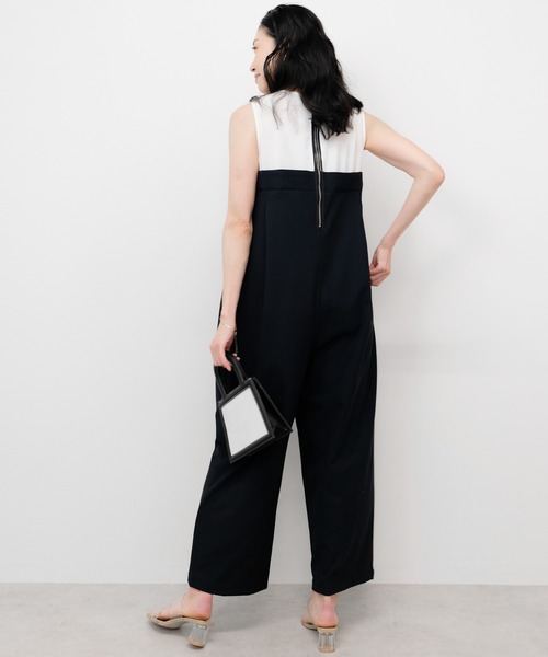 TEVALT（ヴァレット）の「レイヤードライクオールインワン（サロペット/オーバーオール・レディース・ブラック/ネイビー・38）」の4枚目の写真