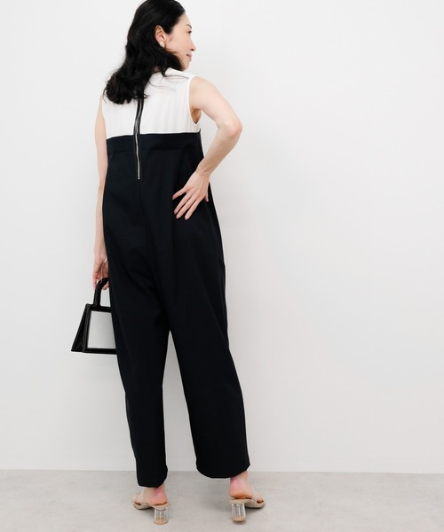 TEVALT（ヴァレット）の「レイヤードライクオールインワン（サロペット/オーバーオール・レディース・ブラック/ネイビー・38）」の5枚目の写真