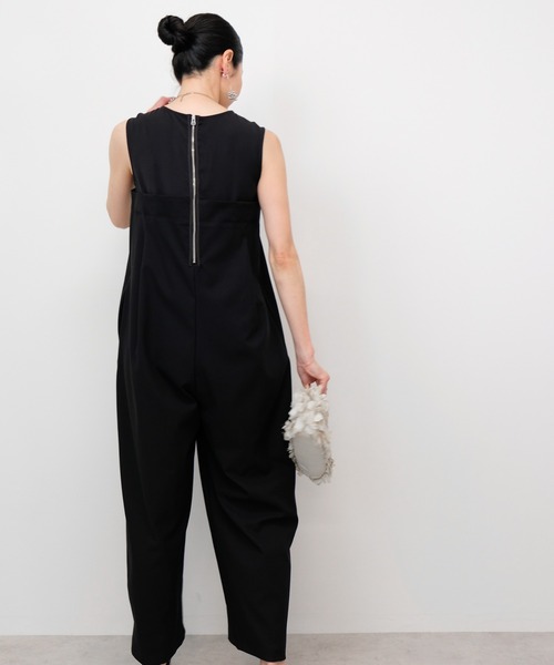 TEVALT（ヴァレット）の「レイヤードライクオールインワン（サロペット/オーバーオール・レディース・ブラック/ネイビー・38）」の8枚目の写真