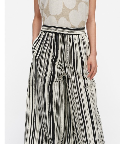 marimekko（マリメッコ）の「Sh Siluetti / poplin wide pants（その他パンツ・レディース・ブラック・X-SMALL/SMALL/MEDIUM/LARGE）」の5枚目の写真