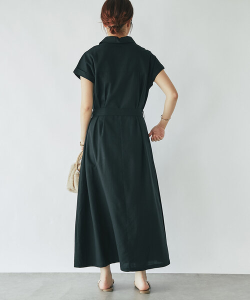 un dix cors（アンディコール）の「《着方アレンジいろいろ》ワークポケットウエスト切替ワンピース（ワンピース・レディース・ブラック/チャコールグレー・FREE）」の20枚目の写真