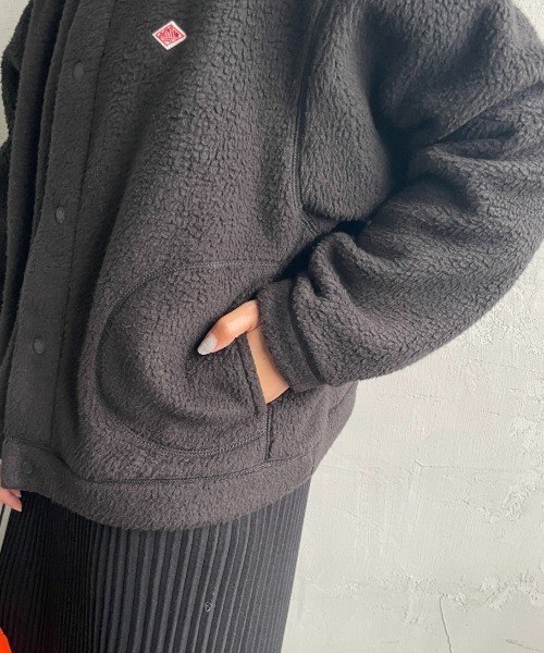 DANTON（ダントン）の「[DANTON/ダントン] スタンドカラー ダブルフェイスボアフリースカーディガン（ブルゾン・レディース・ブラック/クリーム・M/S）」の19枚目の写真