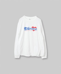 「KHA:KI/カーキ」ラウンドヘムプリントTシャツ