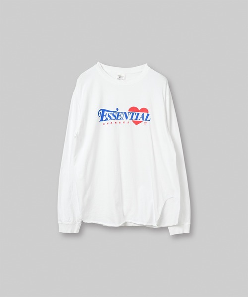 kha:ki（カーキ）の「「KHA:KI/カーキ」ラウンドヘムプリントTシャツ（Tシャツ/カットソー・レディース・ロイヤルブルー/サンドベージュ/ホワイト/チャコールグレー・1）」の2枚目の写真