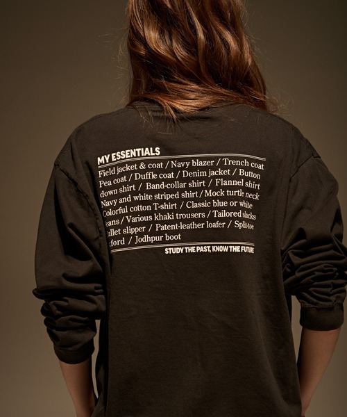 kha:ki（カーキ）の「「KHA:KI/カーキ」ラウンドヘムプリントTシャツ（Tシャツ/カットソー・レディース・ロイヤルブルー/サンドベージュ/ホワイト/チャコールグレー・1）」の12枚目の写真