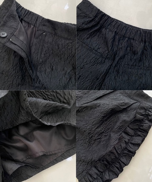 M y u(ミュー)の「フラワーエンボスショートパンツ(その他パンツ・レディース・ブラック系1/ブラック系2・ML/SM)」の13枚目の写真