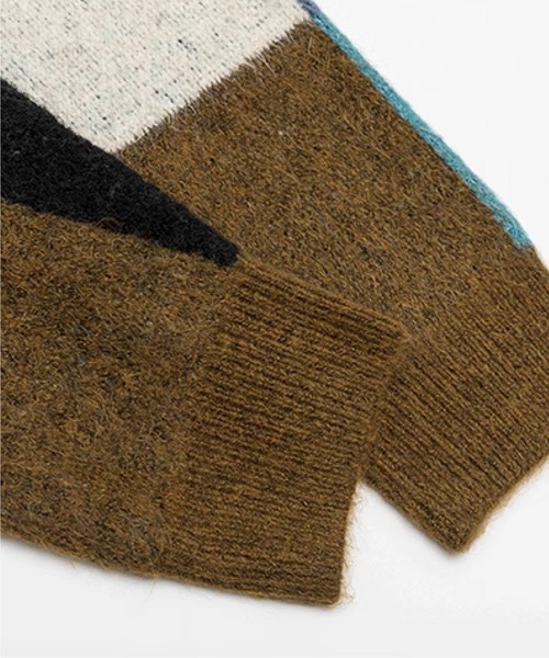 U:UME(ユーム)の「Vintage Color Block Sweater(Tシャツ/カットソー・メンズ・ブルー・LARGE)」の2枚目の写真