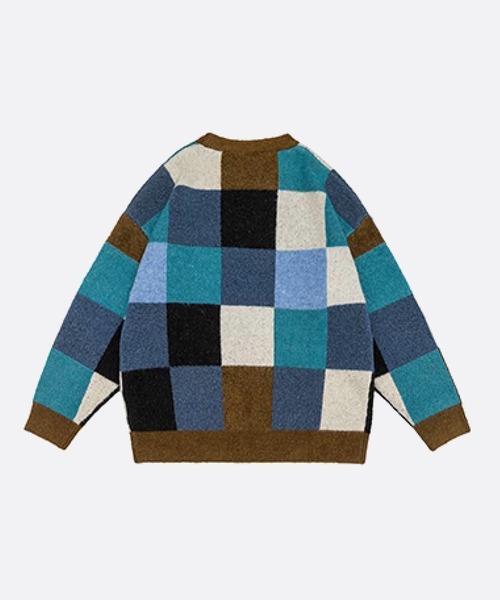 U:UME(ユーム)の「Vintage Color Block Sweater(Tシャツ/カットソー・メンズ・ブルー・LARGE)」の3枚目の写真