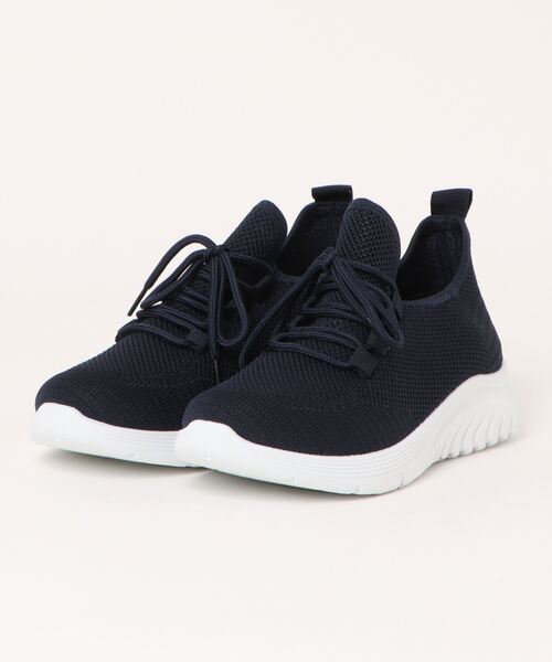 LUGG NAGG(ラグナグ)の「【addottona】【軽量】メッシュ伸縮レースアップスニーカー(スニーカー・レディース・ブラック/グレー/ベージュ/ネイビー/パープル・22.5cm/23.0cm/23.5cm/24.0cm/24.5cm)」の9枚目の写真