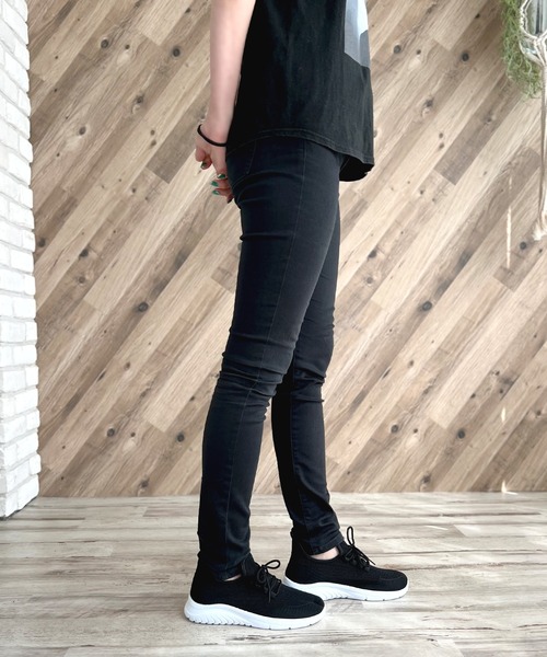 LUGG NAGG(ラグナグ)の「【addottona】【軽量】メッシュ伸縮レースアップスニーカー(スニーカー・レディース・ブラック/グレー/ベージュ/ネイビー/パープル・22.5cm/23.0cm/23.5cm/24.0cm/24.5cm)」の17枚目の写真