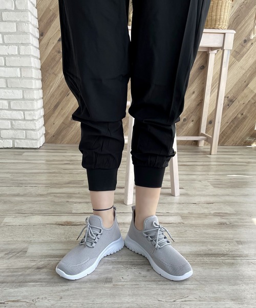 LUGG NAGG(ラグナグ)の「【addottona】【軽量】メッシュ伸縮レースアップスニーカー(スニーカー・レディース・ブラック/グレー/ベージュ/ネイビー/パープル・22.5cm/23.0cm/23.5cm/24.0cm/24.5cm)」の21枚目の写真