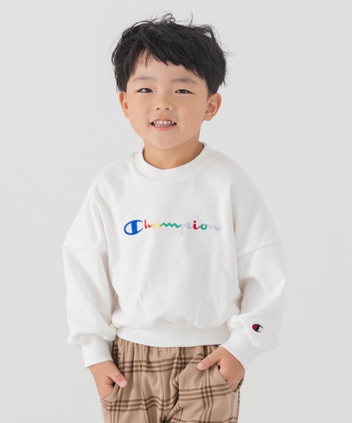 Champion（チャンピオン）の「champion / チャンピオン カラフルロゴトレーナー（スウェット・キッズ・ブラック/グレー/ホワイト・80ｃｍ/90cm/100cm/110cm/120cm/130cm）」の15枚目の写真