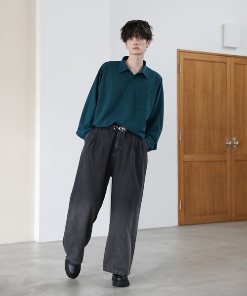 梨地バルーンスリーブドルマン長袖シャツ（シャツ/ブラウス）｜ETELIO