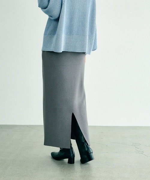 LEPSIM（レプシィム）の「12ゲージ総針ナロースカート　132595（スカート・レディース・ブラック/アイボリー/チャコールグレー・TALL/FREE）」の18枚目の写真