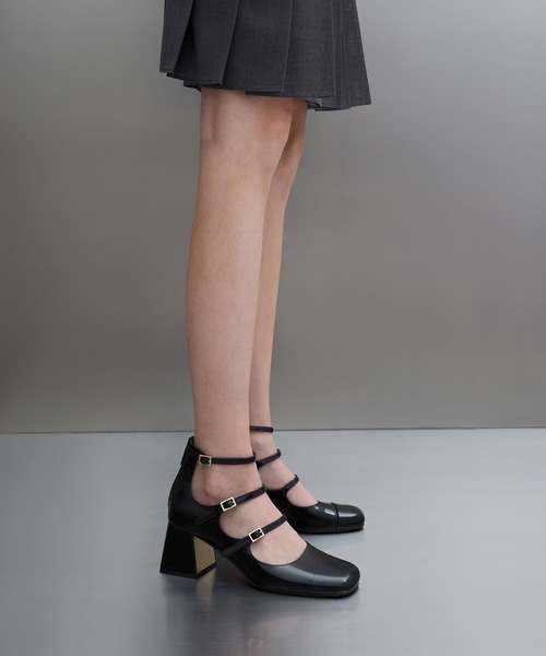 【セール】トリプルストラップ キャップトゥメリージェーンパンプス（パンプス）｜CHARLES & KEITH（チャールズ & キース）