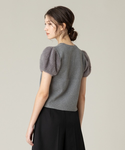 【LOULOU WILLOUGHBY】フリルスリーブプルオーバー ブラック 美品 LOULOU WILLOUGHBY（ルルウィルビー）の「【LOULOU WILLOUGHBY