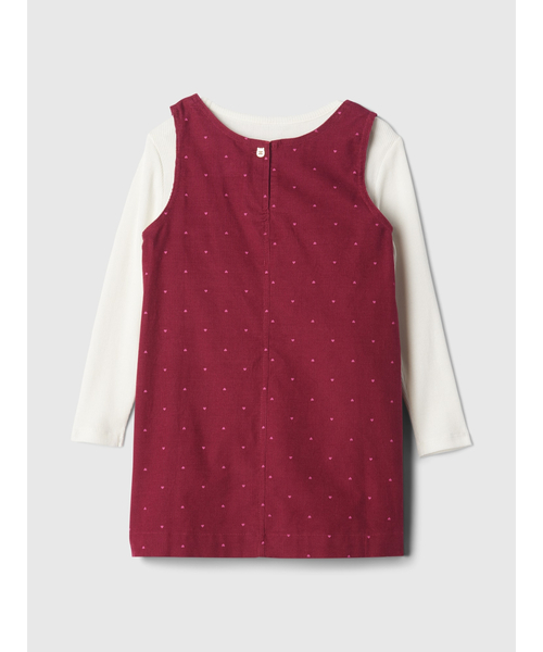 GAP(ギャップ)の「babyGap コーデュロイ ジャンパースカートセット(ワンピース・キッズ・レッド・110cm/105cm/100cm/95cm/90cm/80cm/70cm)」の2枚目の写真