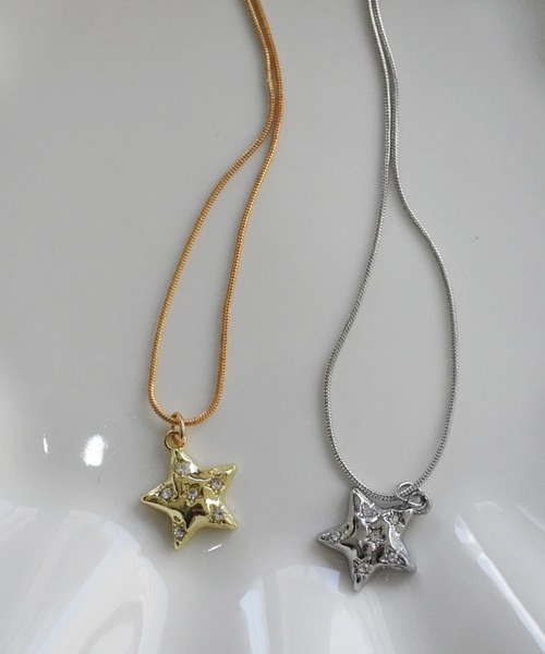 Port（ポート）の「【 Port / ポート 】スター モチーフ ビジュー ネックレス_（ネックレス・レディース・シルバー/ゴールド・FREE）」の2枚目の写真