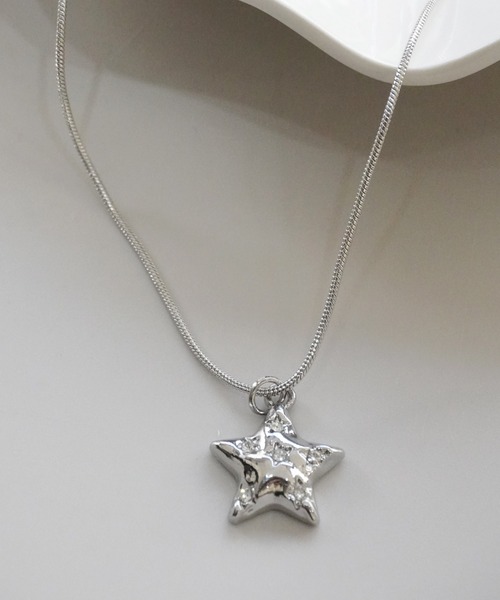 Port（ポート）の「【 Port / ポート 】スター モチーフ ビジュー ネックレス_（ネックレス・レディース・シルバー/ゴールド・FREE）」の3枚目の写真