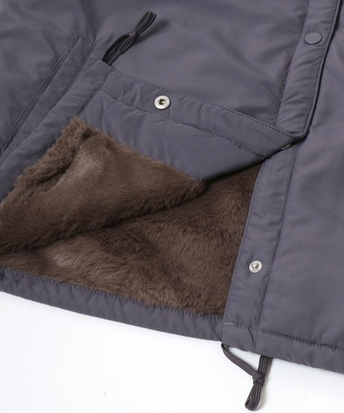 CONVERSE（コンバース）の「CONVERSE（コンバース）裏地シャギーボアファー ノーカラージャケット レディース/ナイロンジャケットアウター（ノーカラージャケット・レディース・ダークベージュ/カーキ/チャコールグレー/ブラック・M/L）」の10枚目の写真