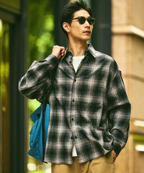 FREAK'S STORE(フリークスストア)の「限定展開 Relax Fit リラックスフィット オンブレチェック ネルシャツ(シャツ/ブラウス・メンズ・ブルー/オリーブ/ブラック/ブラウン/ホワイト・LARGE/MEDIUM/SMALL)」の14枚目の写真