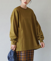 【水と油分を弾いて汚れにくい!】 シミヘン加工 リブスリーブプルオーバー