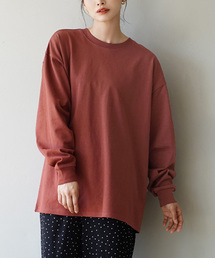 【水と油分を弾いて汚れにくい!】 シミヘン加工 リブスリーブプルオーバー