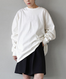 【水と油分を弾いて汚れにくい!】 シミヘン加工 リブスリーブプルオーバー